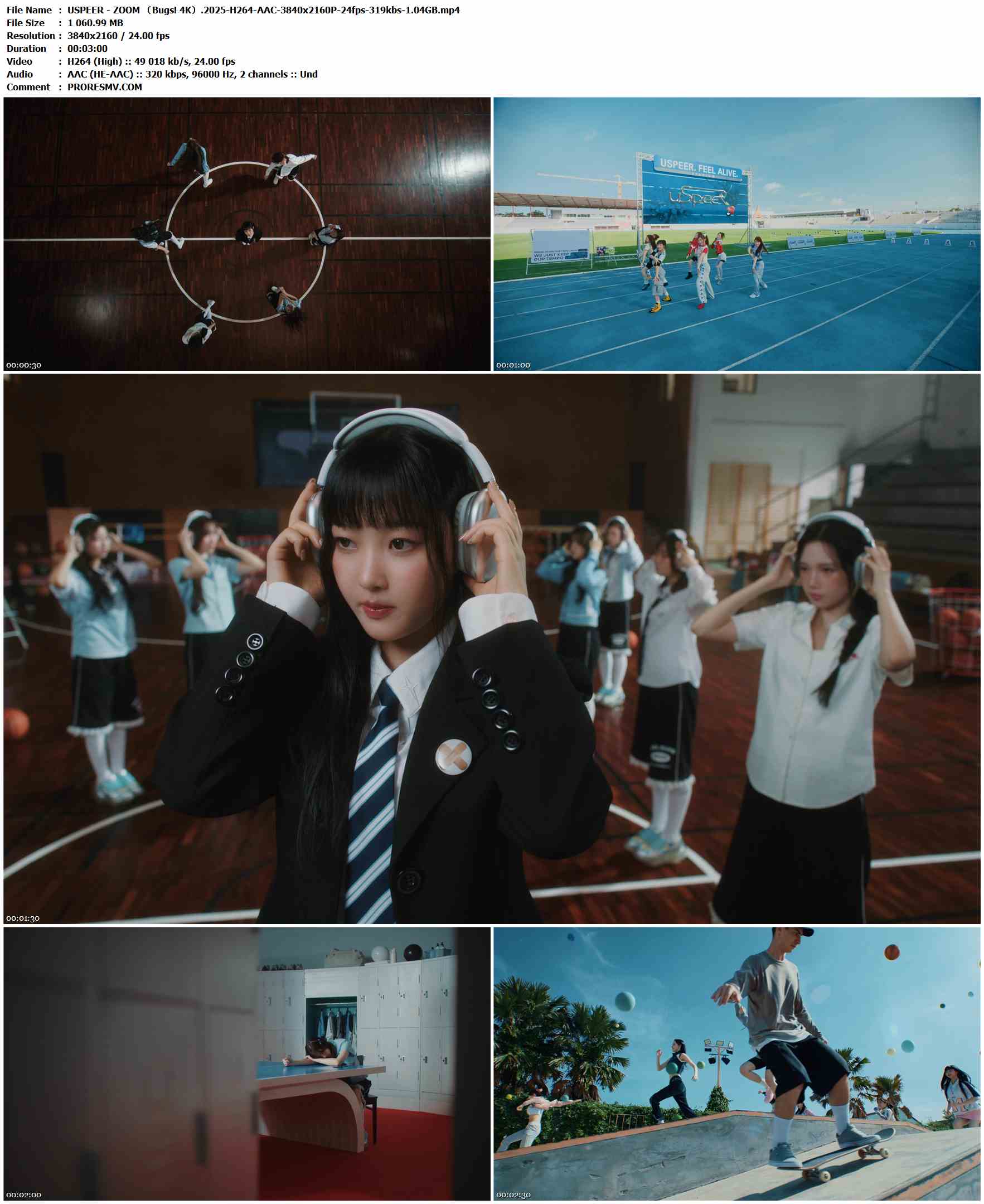 USPEER - ZOOM （Bugs! 4K）.2025-H264-AAC-3840x2160P-24fps-319kbs-1.04GB官方MV_高清MV